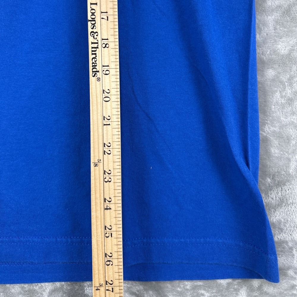 Italia Futbol Soccer Ringer T-Shirt Blue White Distressed Graphic Mens Large - Picture 5 of 6